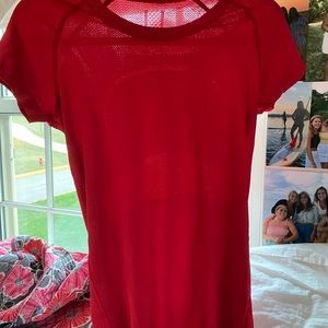 Red Lululemon shirt